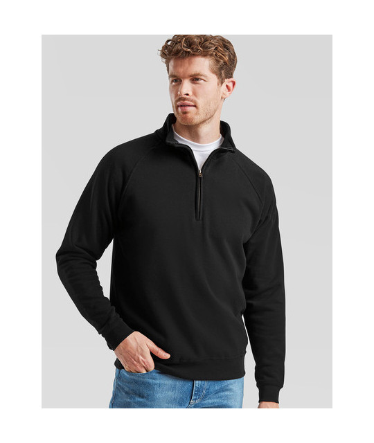 Fruit of the Loom Classic Zip Neck Sweat | ADT Tryck