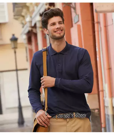 Fruit of the Loom Premium Long Sleeve Polo | ADT Tryck