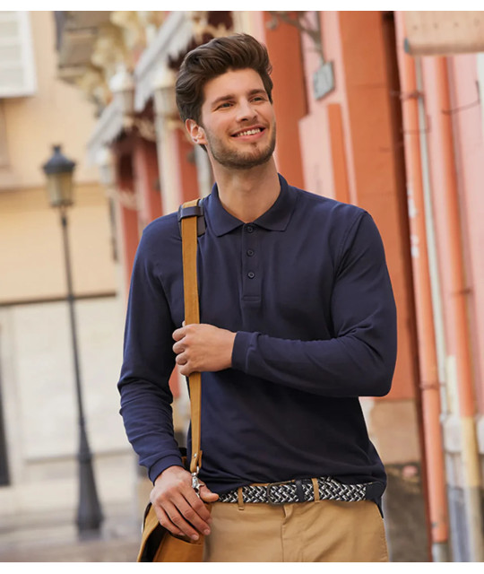 Fruit of the Loom Premium Long Sleeve Polo | ADT Tryck
