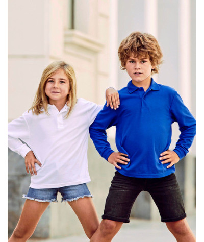 Kids´ Long Sleeve 65/35 Polo