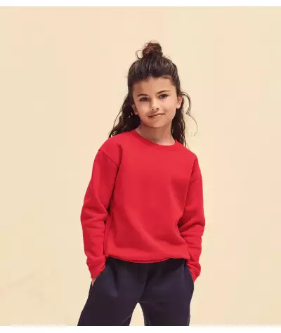 Fruit of the Loom Kids´ Premium Set-In Sweat | ADT Tryck