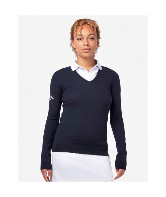Callaway Ladies V-Neck Merino Sweater | ADT Tryck