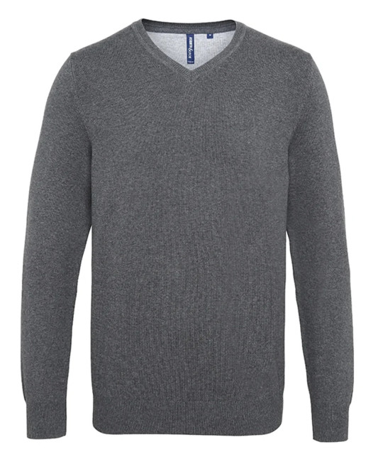 Asquith&Fox; Men's cotton-blend V-neck jumper