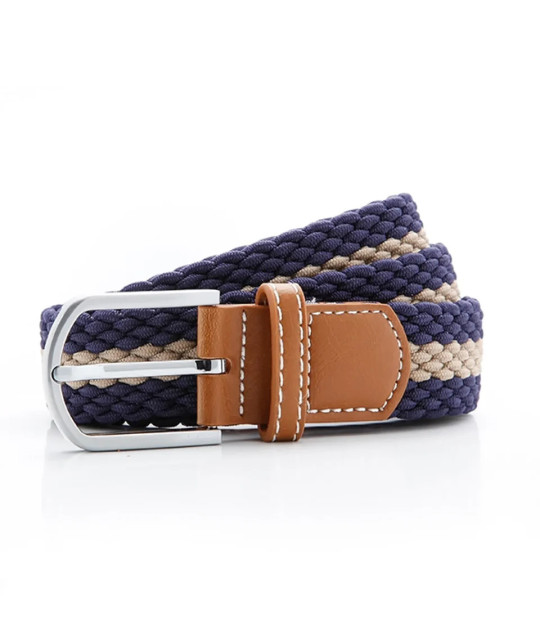 Asquith&Fox Two colour stripe braid stretch belt | ADT Tryck