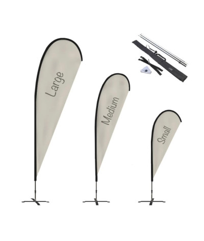 Drop with Cross Foot and Water Ring - Beach Flag