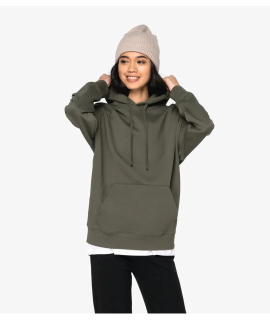 Uni. EcoFriendly Brushed Fleece Drop.Shoulder Hood