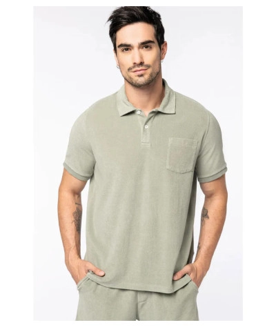 Native Spirit Men's Terry Towel polo shirt | ADT Tryck