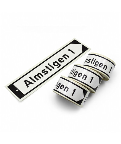 Dekorvinyl på Reflexfolie till Gatunamn- & Vägvisarskylt