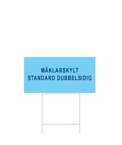ADT Mäklarskylt 300 x 150 mm 4-Färgs | ADT Tryck