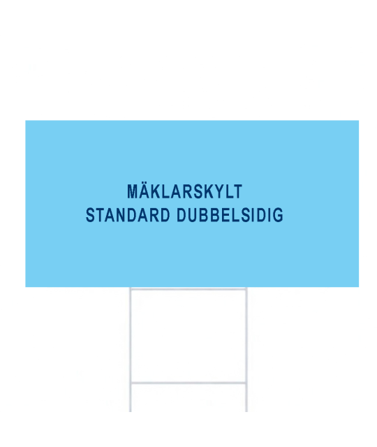 ADT Mäklarskylt 600 x 300 mm 4-Färgs | ADT Tryck