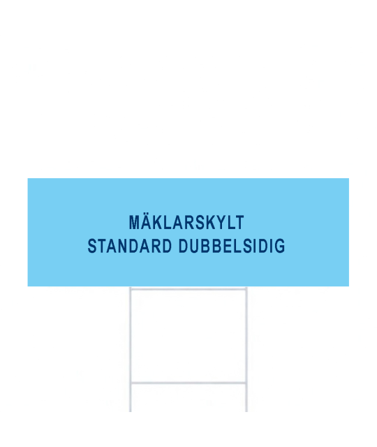 ADT Mäklarskylt 475 x 160 mm 4-Färgs