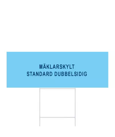 ADT Mäklarskylt 485 x 170 mm 4-Färgs | ADT Tryck