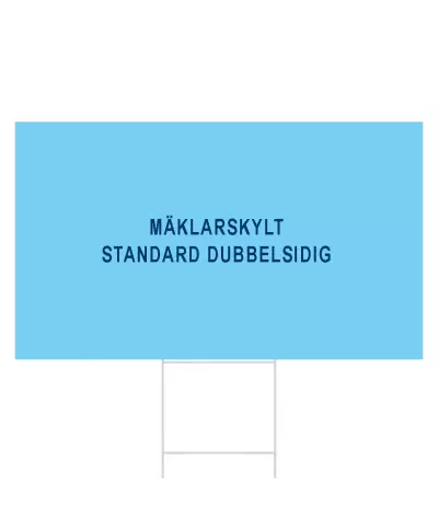 ADT Mäklarskylt 600 x 350 mm 4-Färgs | ADT Tryck