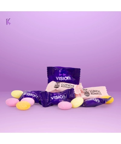 Karamello Flowpack mentos | ADT Tryck
