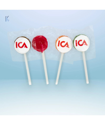 Caramello Mixed lollipops, round