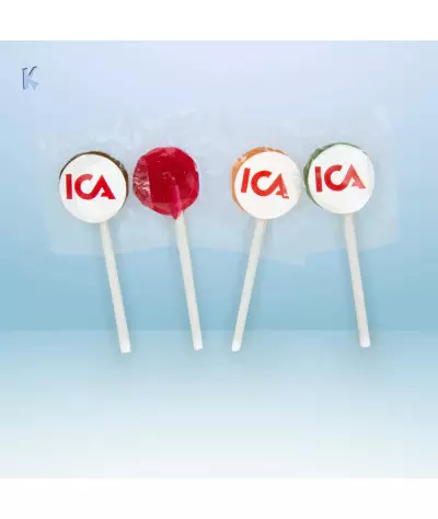 Caramello Mixed lollipops, round