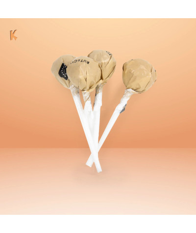 Caramello Ball lollipop organic