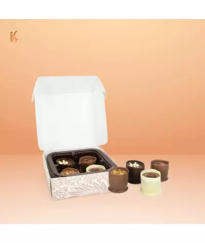 Karamello Belgiska lyxpraliner 4-pack | ADT Tryck