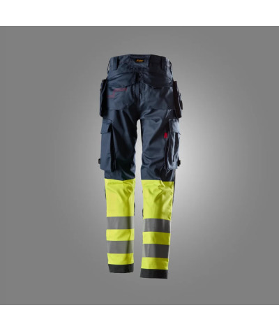 Snickers Workwear Women's stretch trousers with holster pockets, high-visibility...