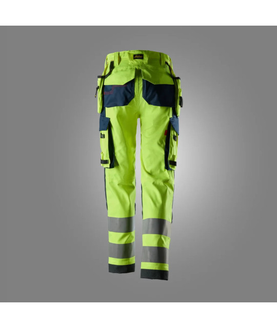 Snickers Workwear Women's stretch trousers with holster pockets, high-visibility...