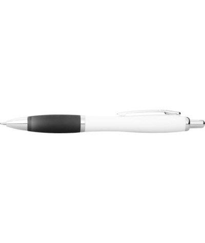 ADT Nash ballpoint pen with white barrel and coloured grip
