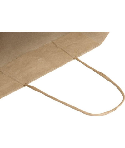 Kraftpapperspåse, 25x15x32 cm, 80–90 g/m2 med tvinnade handtag
