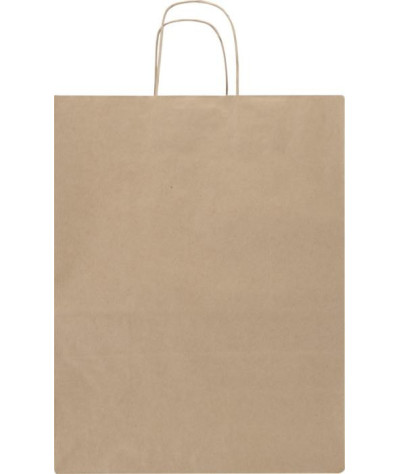 Kraftpapperspåse, 25x15x32 cm, 80–90 g/m2 med tvinnade handtag