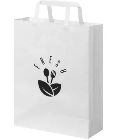 ADT Kraftpapperspåse, 25x15x31 cm, 80-90 g/m2 med platta handtag | ...