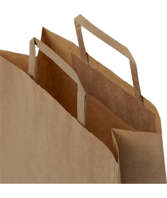 ADT Kraftpapperspåse, 25x15x31 cm, 80-90 g/m2 med platta handtag | ...