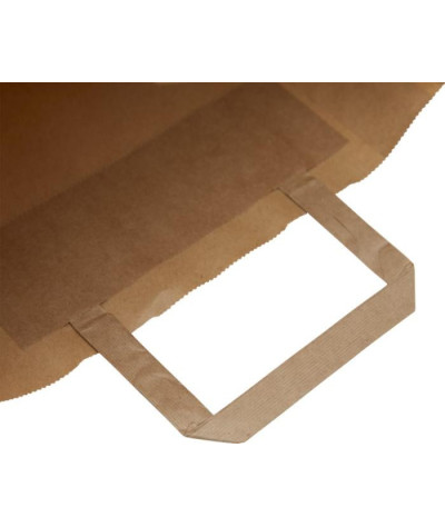 ADT Kraftpapperspåse, 25x15x31 cm, 80-90 g/m2 med platta handtag | ...