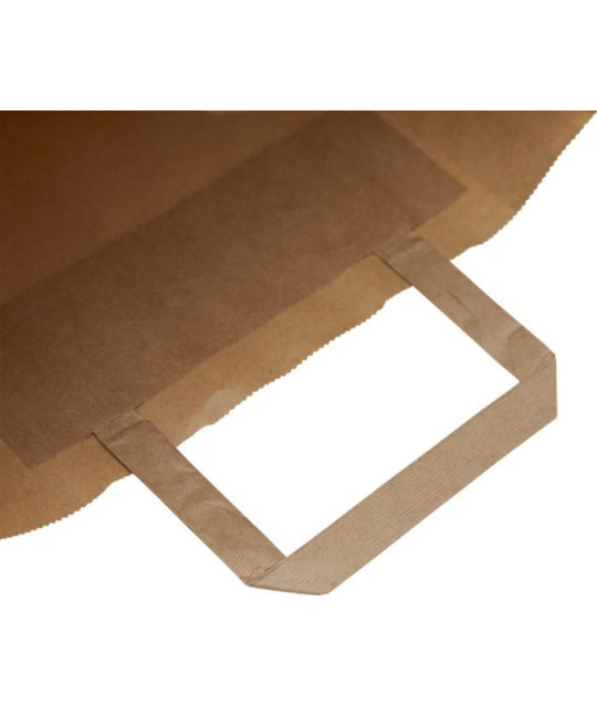 ADT Kraftpapperspåse, 25x15x31 cm, 80-90 g/m2 med platta handtag | ...