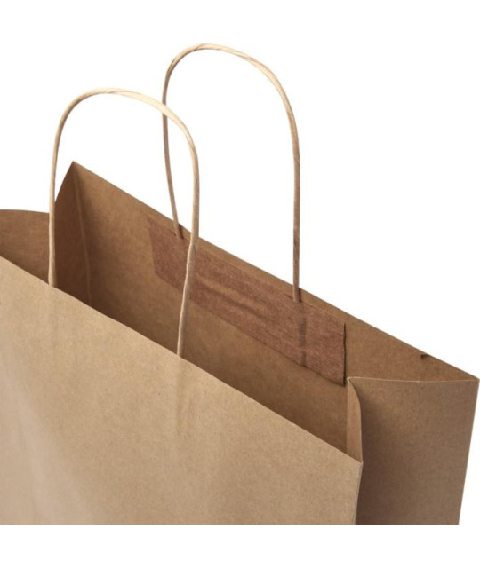 ADT Kraftpapperspåse, 31x12x31 cm, 120 g/m2 med tvinnade handtag