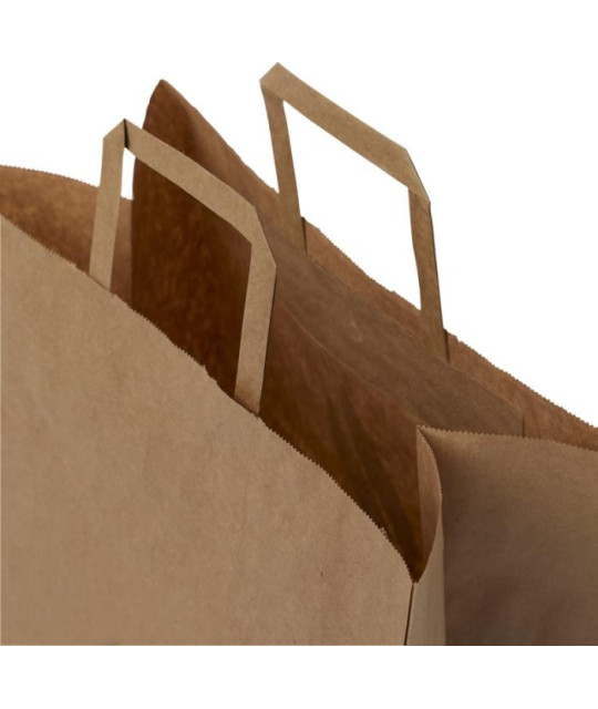 ADT Kraftpapperspåse, 34x20x35 cm, 80-90 g/m2 med platta handtag | ...