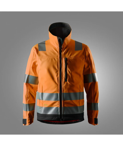 Warning jacket in softshell, warning class 3