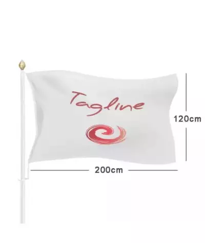 Liggande Flagga 200x120 cm för flaggstång, 160g rPET-Pro | ADT Tryck