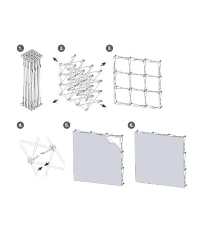 ADT Pop-up textil rak | ADT Tryck