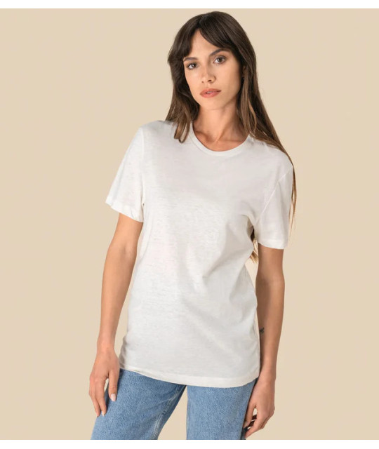 SPASSO Eco-Friendly Unisex Organic Cotton and Linen T-shirt | ADT T...