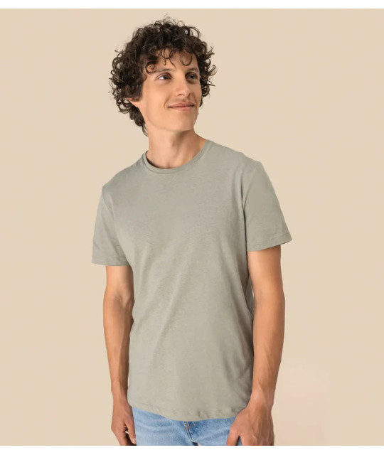 SPASSO Eco-Friendly Unisex Organic Cotton and Linen T-shirt | ADT T...