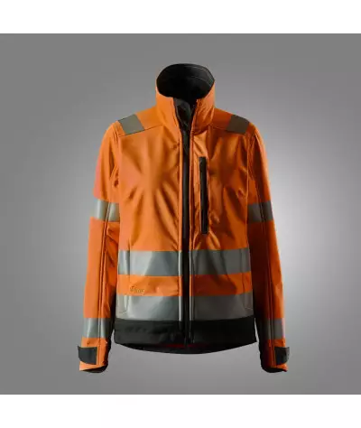 Warning jacket in softshell in women's model, warning class