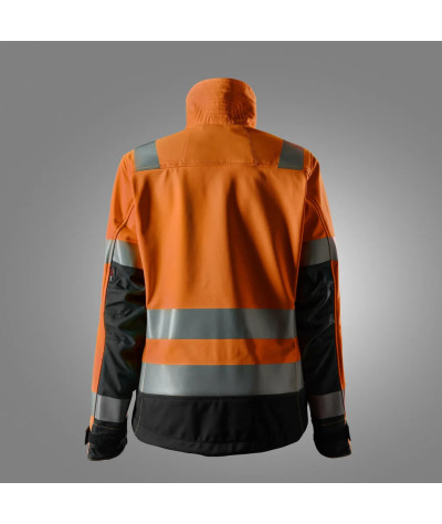 Warning jacket in softshell in women's model, warning class