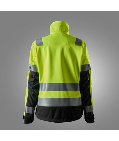 Warning jacket in softshell in women's model, warning class