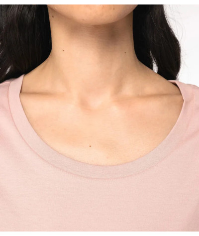 Eco-Friendly Ladie's Rolled-Up Sleeves T-shirt