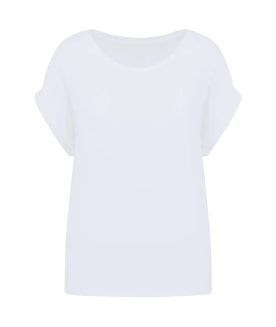 Eco-Friendly Ladie's Rolled-Up Sleeves T-shirt
