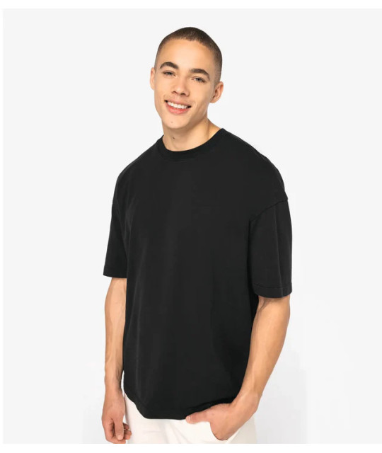 Eco-Friendly Men's Washed Effect Oversized T-shirt
