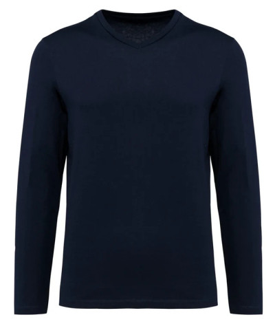 Men's V-Neck Long-Sleeved Supima® T-shirt