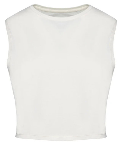 Ladies faded cropped sleeveless t-shirt