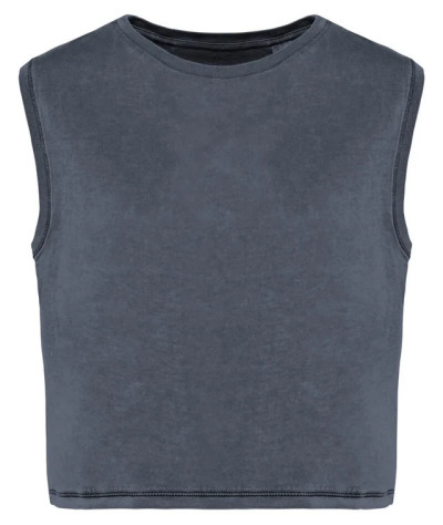 Native Spirit Ladies faded cropped sleeveless t-shirt | ADT Tryck