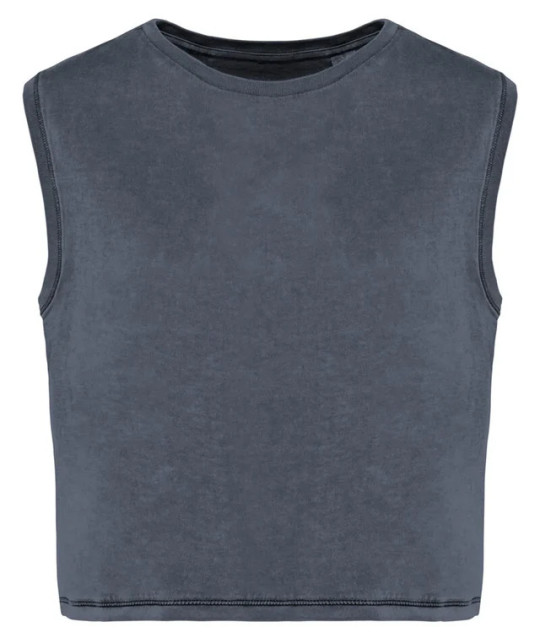Native Spirit Ladies faded cropped sleeveless t-shirt | ADT Tryck