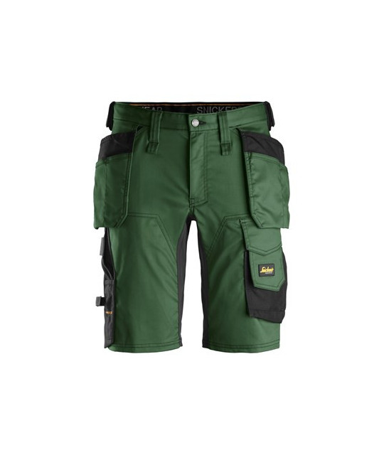 Stretch work shorts with holster pockets