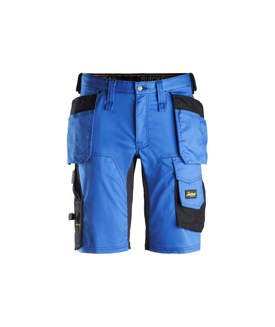 Stretch work shorts with holster pockets